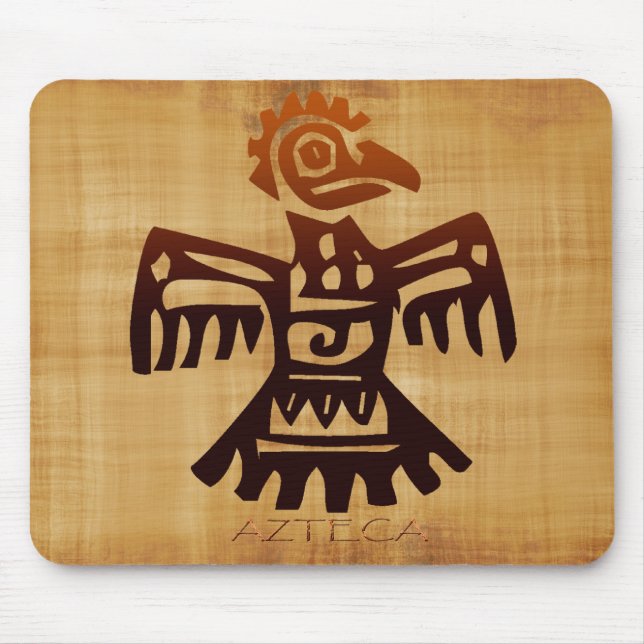 AZTEC Bird Spirit Amaranth Art Mousepad Mexicano (Frente)