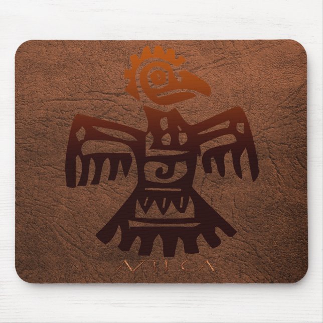AZTEC Bird Spirit Amaranth Art Mousepad Mexicano (Frente)