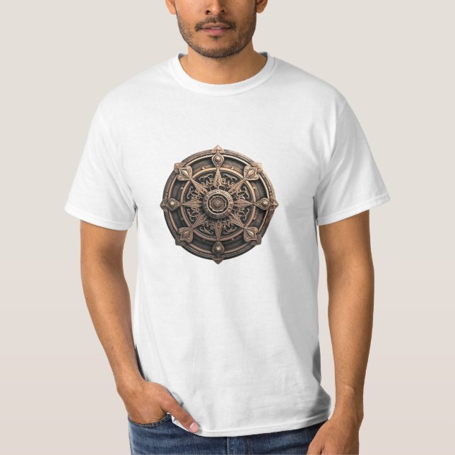 Aztec Calendar T-Shirt - Antigo Mayan & Aztec Ela (Frente)