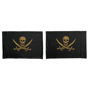 Aztec Dourado Crânio e Cutlass Pirata Calico Jack