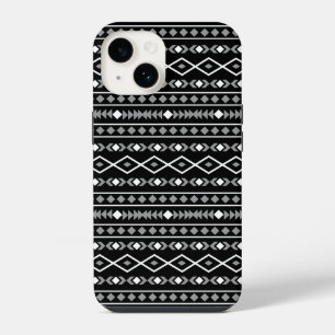 Aztec Formas Padrão Cinza Branca Preta