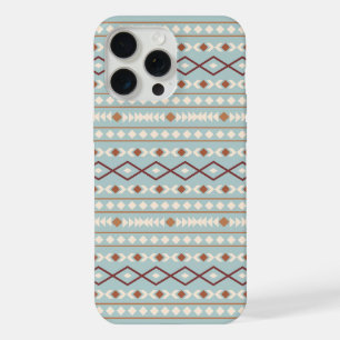 Aztec Formas Padrão Rastreamento Creme Azul-Teal
