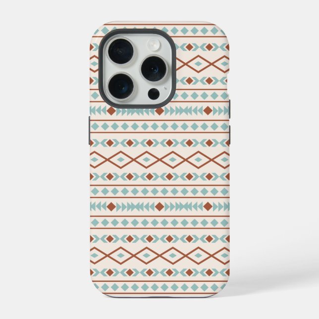 Aztec Formas Padrão Rust Teal Cream (Verso)
