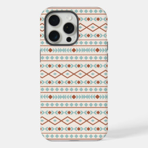 Aztec Formas Padrão Rust Teal Cream