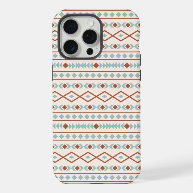 Aztec Formas Padrão Rust Teal Cream (Verso)