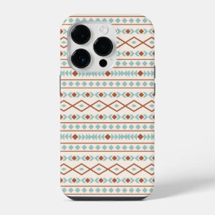 Aztec Formas Padrão Rust Teal Cream