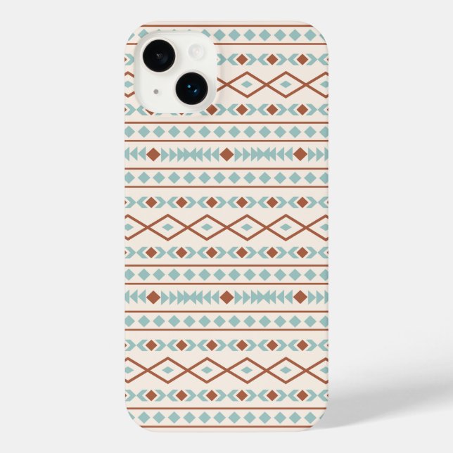 Aztec Formas Padrão Rust Teal Cream (Verso)