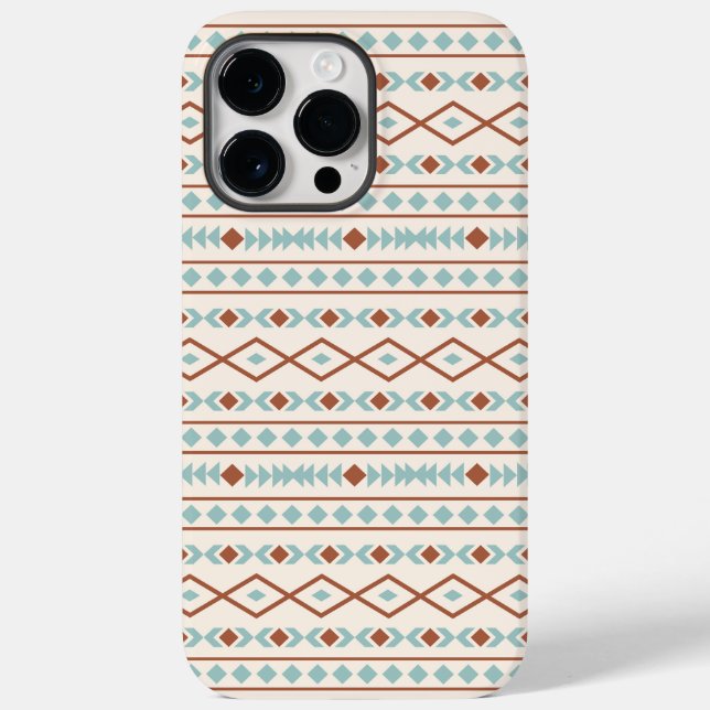 Aztec Formas Padrão Rust Teal Cream (Verso)
