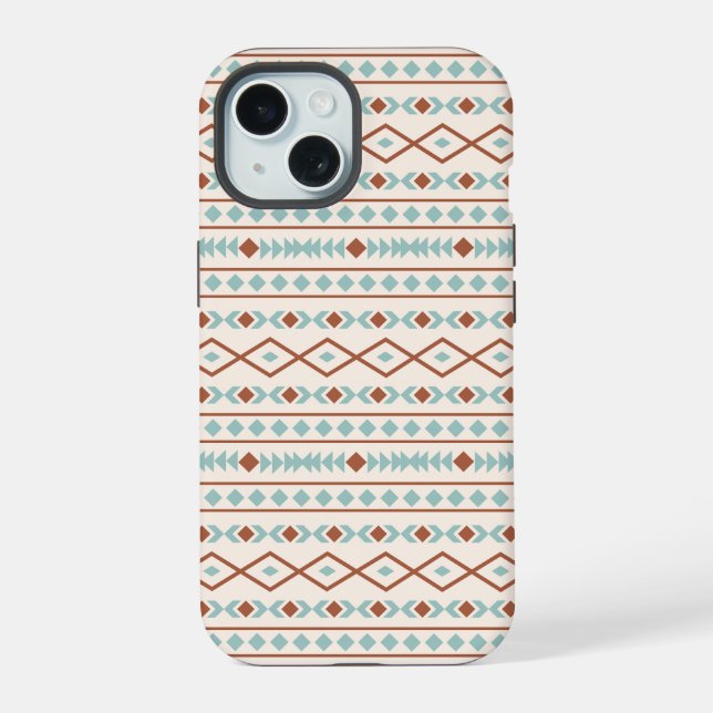 Aztec Formas Padrão Rust Teal Cream (Verso)