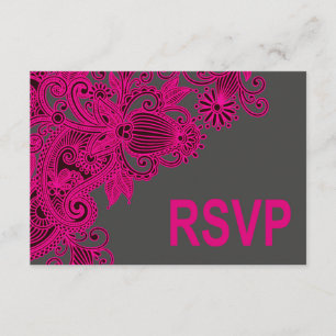 Aztec Paisley RSVP fuschia carvão