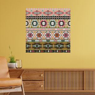Aztec Pattern Tribal Art Poster