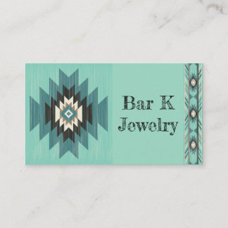 Aztec Standard Teal, Cartão de visita de 3,5" x 2,