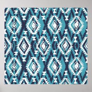 Aztec Tribal Geométrico Navajo Impressão