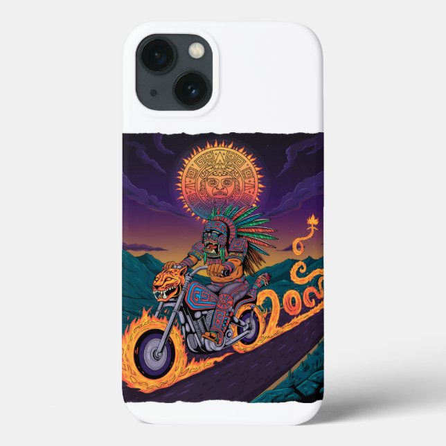 Aztec Warrior Biker | Fire Serpent & Jaguar (Verso)