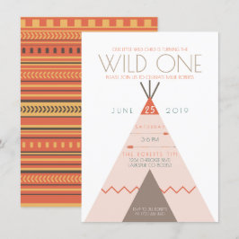 Aztec Wild One | Primeiro Convite de Aniversário
