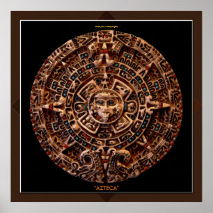 AZTECA ~ Maia - Calendário Solar Asteca Impressão