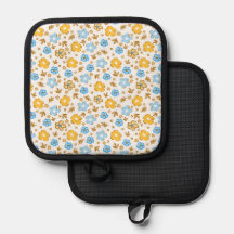 Azul Amarelo Floral Country Ditsy
