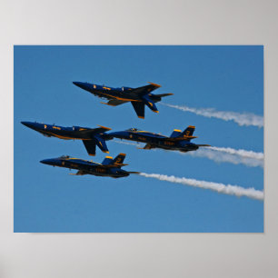Azul Anjos Quatro Poster de Formação de Navios