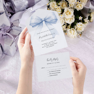 azul-arco Quinceanera rsvp