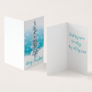 Azul-árctico congelado faísca prateada evergreen