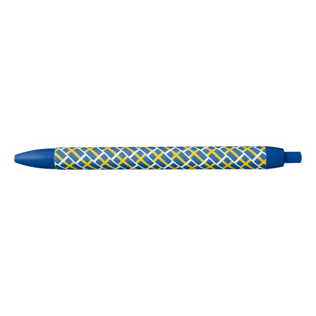 Azul Bandeira sueca da caneta de promoção personalizada (Frente)
