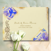 Azul Barroco Talavera Dourado RSVP de Rendimento d