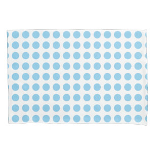 Azul-bebê em Horiz Grande Branco. Bolinhas
