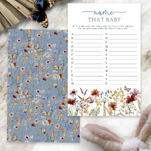 Azul Boho Nomeie Esse Bebê Jogo