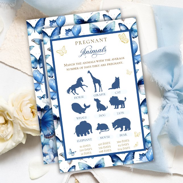 Azul Borboleta Dourada Destaque de Animais Grávido (Criador carregado)