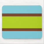 Azul, Brown & verde limão Mousepad listrado<br><div class="desc">uma seleção original das cores….</div>