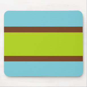 Azul, Brown & verde limão Mousepad listrado