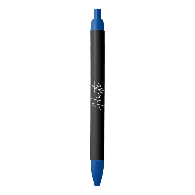 Azul Caneta Citação Hustle – Texto Preto e Branco Minim (Frente Vertical)