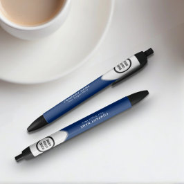 Azul Caneta Corporativa Executiva Marinha Logotipo Come