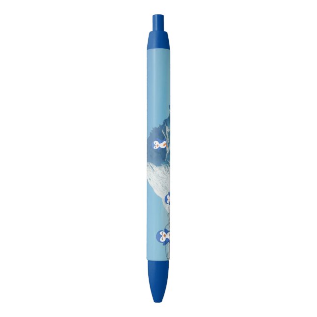 Azul Caneta e Dia de os namorados de Pinguim-Caneta esc (Frente Vertical)