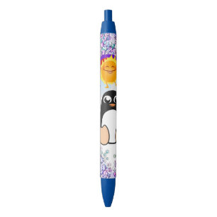 Azul Caneta e Dia de os namorados de Pinguim-Caneta esc