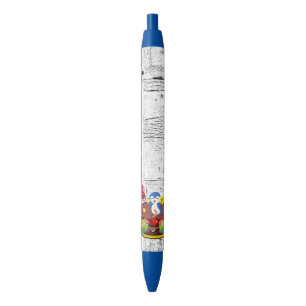 Azul Caneta e Dia de os namorados de Pinguim-Caneta esc