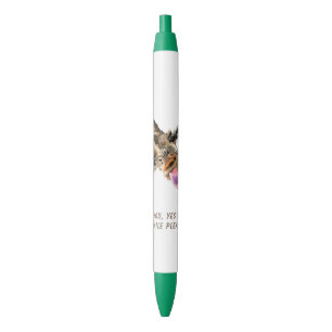 Azul Caneta Engraçado Girafa - Texto Personalizado
