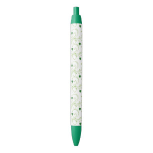 Azul Caneta Floral do Dia de São Patrício para Escritór