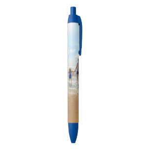 Azul Caneta Foto Personalizada Seu Próprio Design Perso