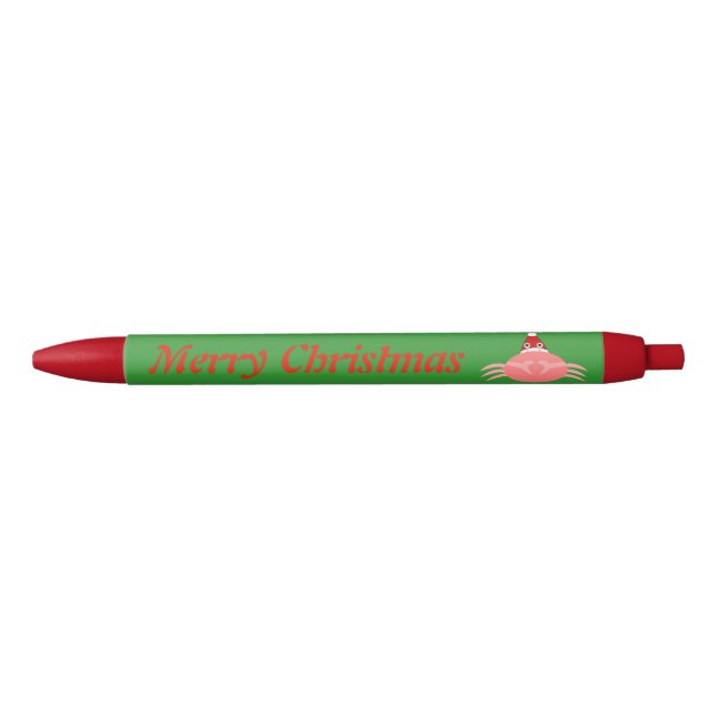 Azul Caneta Personalizada de Caranguejo de Natal (Frente)