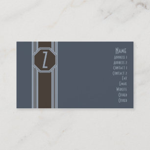 Azul & cartão de visita lisos de Brown