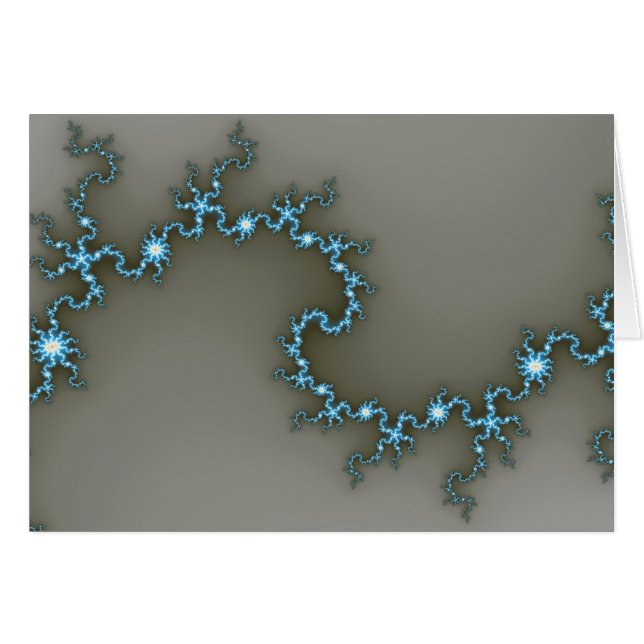 Azul - Cartão Fractal (Frente Horizontal)