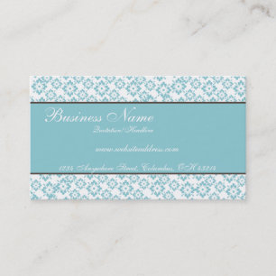 Azul & cartões de visitas chiques decorativos de