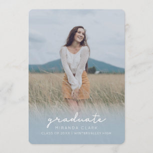 Azul-claro do anúncio do formando