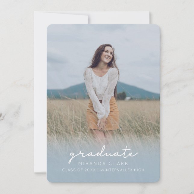 Azul-claro do anúncio do formando (Frente)