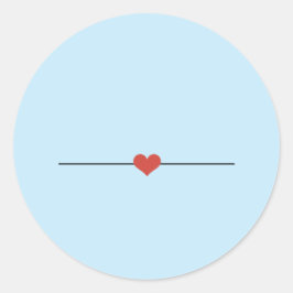 Azul claro faz seu próprio adesivo redondo clássic