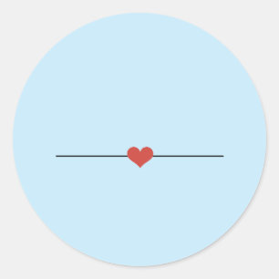 Azul claro faz seu próprio adesivo redondo clássic