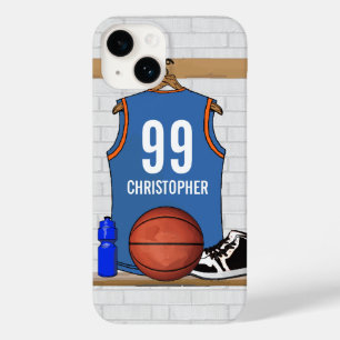 Azul claro para o Basquete Personalizado  Laranja