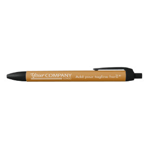 Azul Cobre Marrom, Logotipo Branco Caneta Tinta Promoci