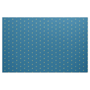 Azul com o Tecido Dourado Houndstooth de Destaque